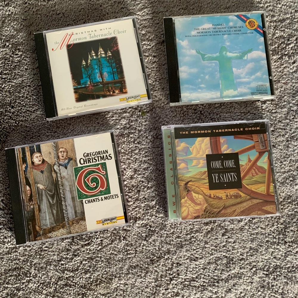 Four Christmas cds!  Perfect for playing in the background all season long!!